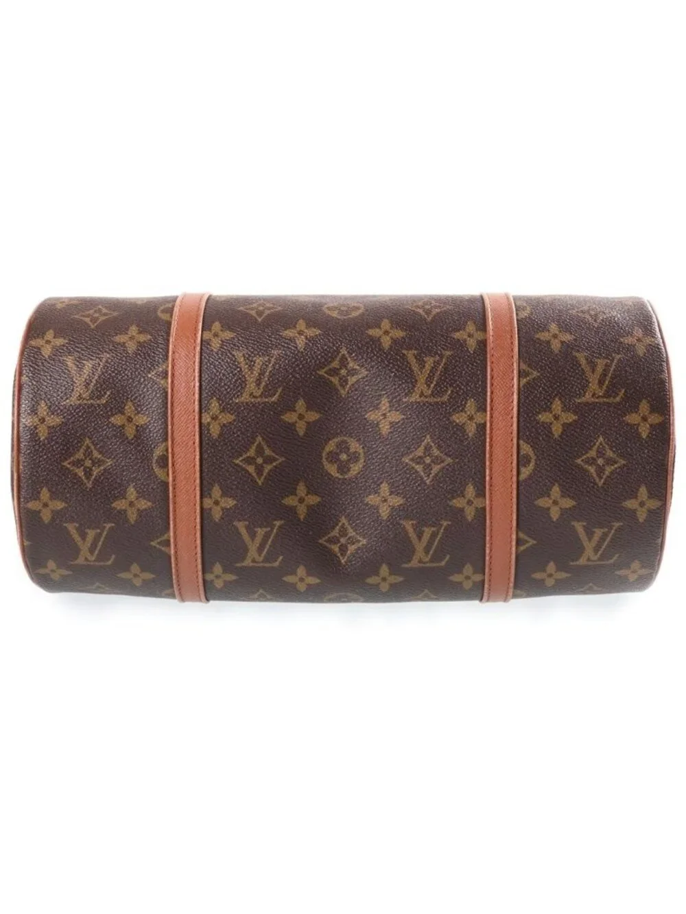 Louis Vuitton Monogram Papillon 30 Vintage Handbag Brown Leather